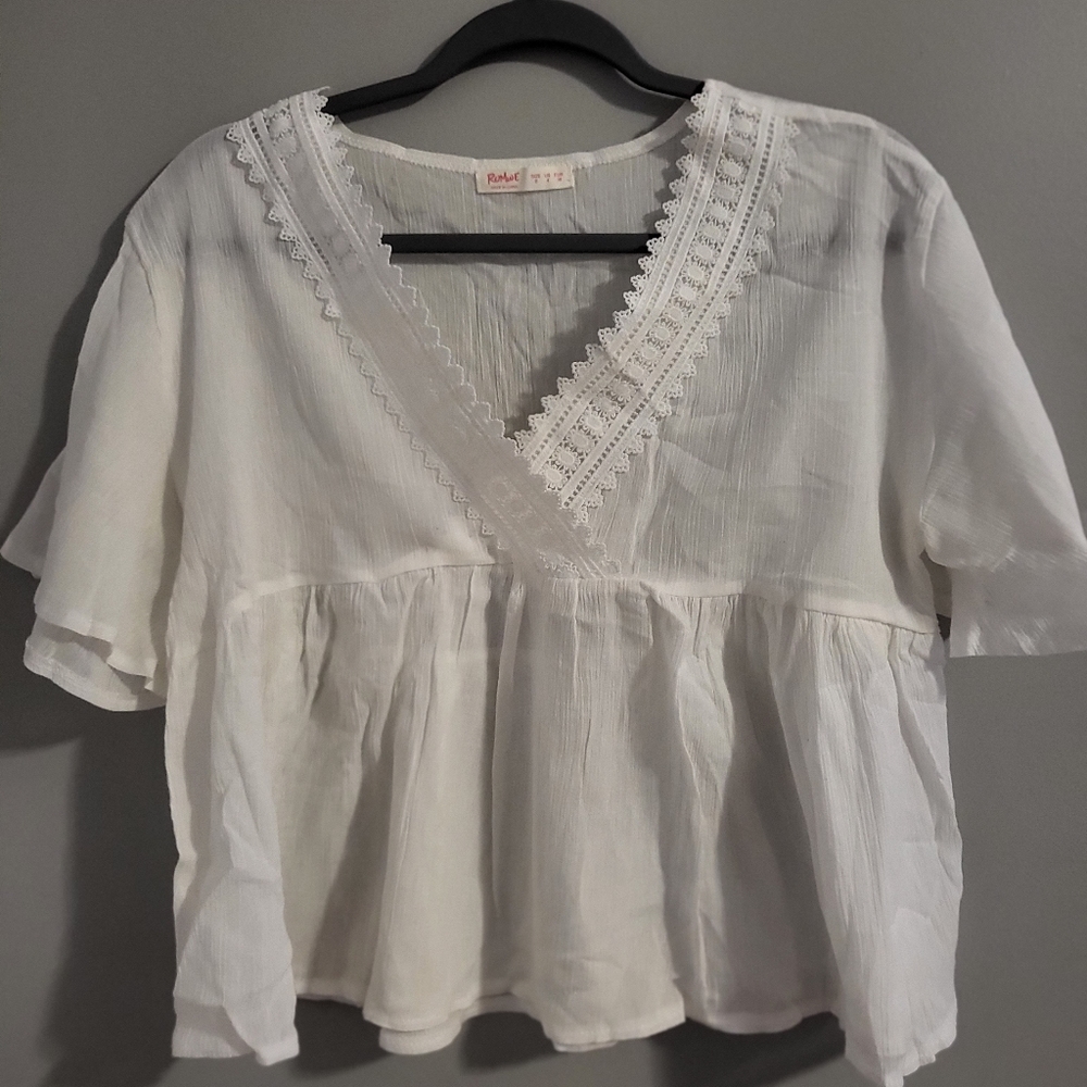 Sheer white top
